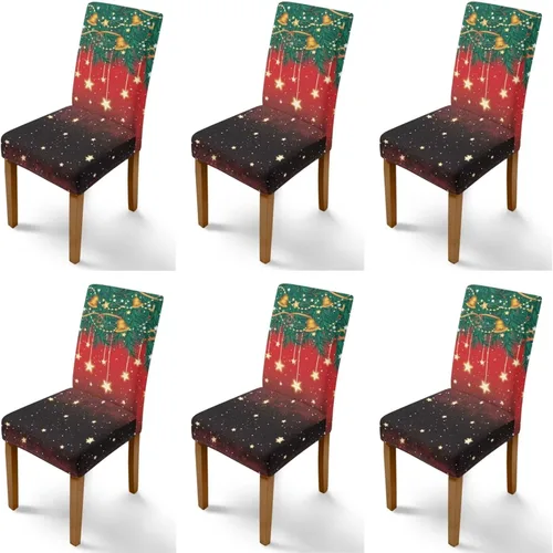 Vista 59 de Rnyleeg Juego de 1 fundas para sillas de comedor de Navidad, fundas para sillas de comedor, diseño étnico, diseño étnico, suave, lavable, para Arco