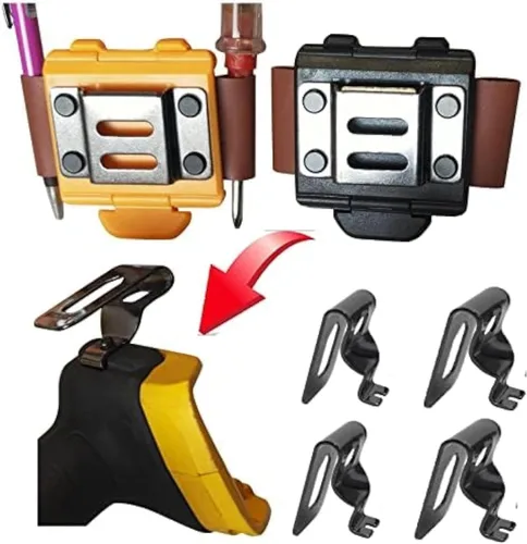Vista 7 de Funda de cinta métrica con 4 clips de taladro, cinturón de soporte de cinta métrica, clip de cinturón de funda de taladro, funda de taladro