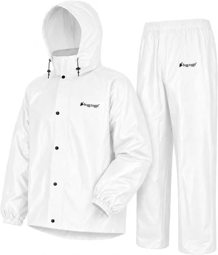 Vista 15 de FROGG TOGGS Traje de lluvia impermeable transpirable clásico de 3 capas para hombre, para todos los deportes Azul real/Negro