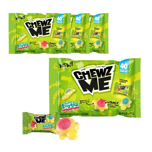 Vista 11 de ChewzMe Tangy Turtlz - Gomitas rellenas de gelatina con forma de tortuga envueltas individualmente en varios sabores, 8.46 onzas (paquete de 1)