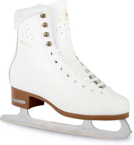 Vista 8 de Botas - Modelos 325, 829, 326 / Fabricado en Europa (República Checa) / Patines de hielo para mujeres, niñas, niños/cuchillas Sabrina/Color blanco