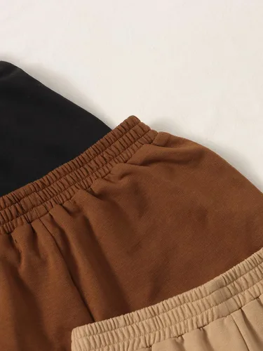 Vista 3 de Verdusa Pantalones cortos de descanso de 3 piezas con cordón y bolsillo para niña