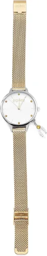 Vista 2 de Harry Potter Reloj dorado Snitch Charm adornado con cristales, Oro, Moderno