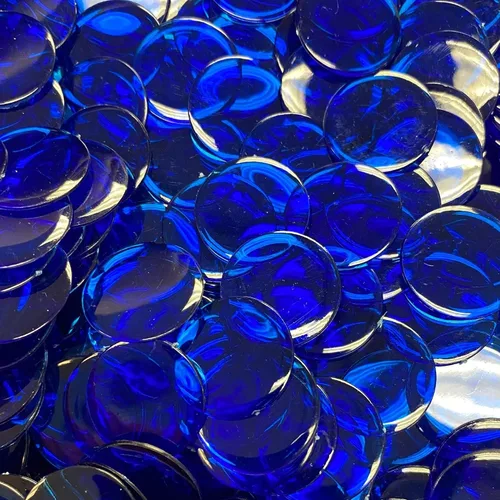 Vista 9 de MR CHIPS Chips de bingo de plástico para juegos 1000 unidades - Mezcla transparente de 7 colores que cuenta 3/4 pulgadas