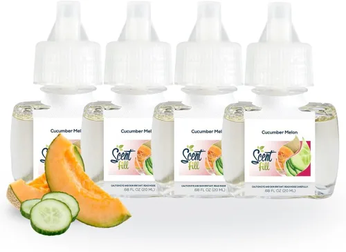 Vista 40 de Scent Fill Ambientador enchufable de sidra de manzana, 4 recambios de aceite perfumado
