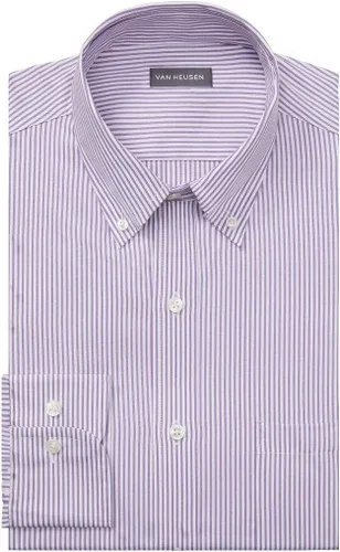 Vista 3 de Van Heusen Camisa de vestir con rayas pinpoint de ajuste regular para hombre, exclusiva de Tienda