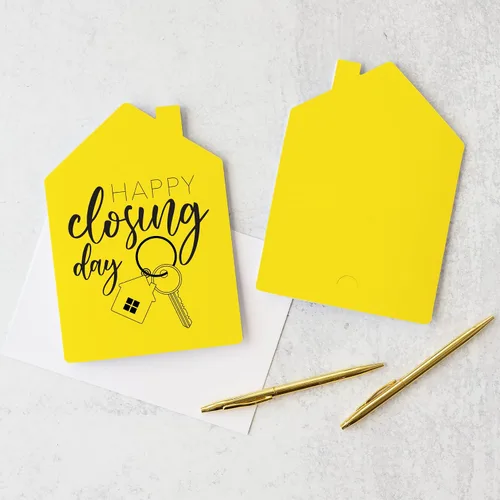 Vista 5 de Set of "Happy Closing Day" Greeting Cards Envelopes Included 4-GC002