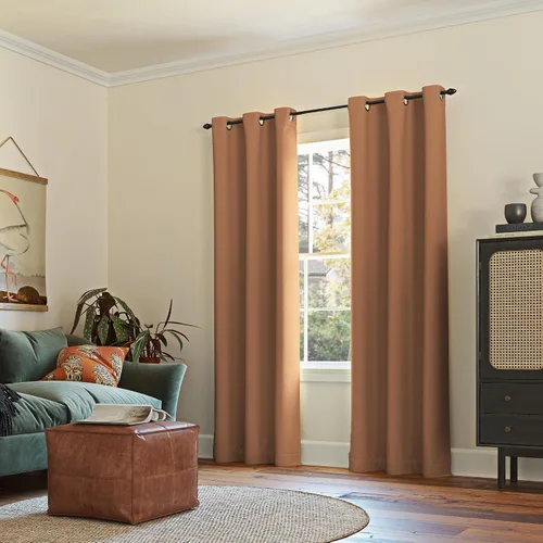 Vista 80 de Sun Zero Easton - Cortina opaca con ojales, ahorro de energía, 40 x 63 pulgadas, cebada