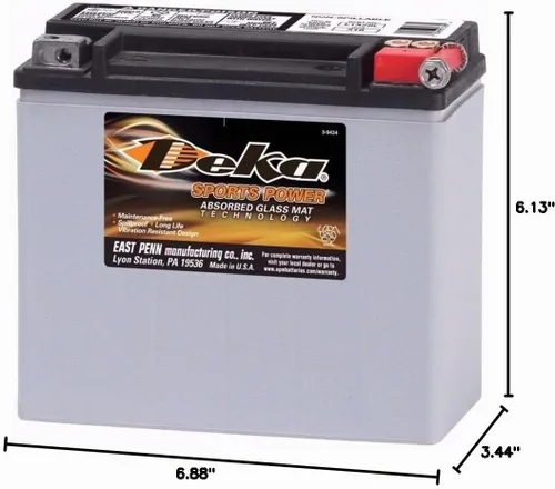 Vista 10 de Deka Power Sports ETX20L batería