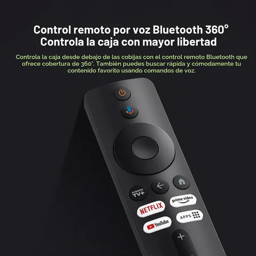 Vista 4 de Xiaomi Google Android TV Box S 3.0, 4K UHD Dolby Vision Dolby Atmos y DTS:X 2 GB + 32 GB de almacenamiento Google TV 360° Bluetooth Control remoto