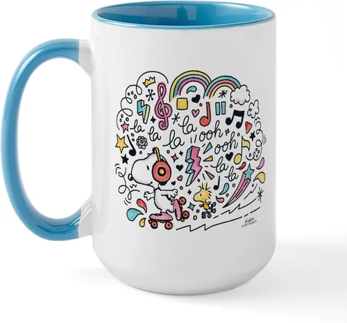 Vista 29 de CafePress SNOOPY Joe Cool - Taza de café de cerámica (15.0 fl oz)