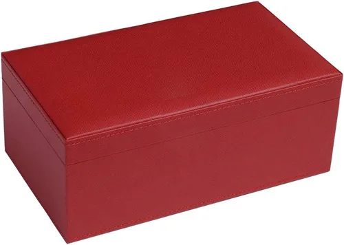 Vista 2 de Silverman & Co. Juego de dominó blanco grande Double 9 - Caja roja
