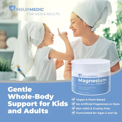 Vista 6 de Crema de magnesio para neuropatía – Calambres musculares nerviosos Dolor corporal y apoyo a la hora de acostarse – Loción tópica nocturna