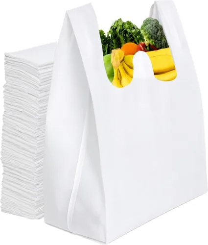 Vista 9 de Simply Cool Paquete de 50 bolsas de compras reutilizables ecológicas negras de 21.5 x 12.2 x 7.2 pulgadas, bolsas de compras duraderas y reciclables