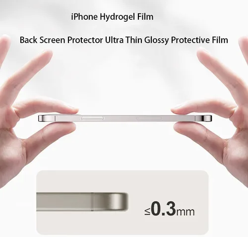 Vista 3 de Epivol Película protectora de pantalla trasera para iPhone 15 Pro Max Película de hidrogel no vidrio