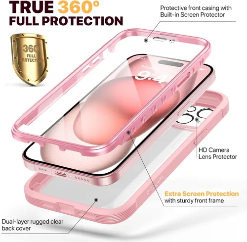 Vista 770 de DIACLARA - Funda transparente compatible con iPhone XR 6.1 pulgadas 2018