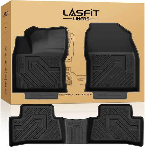 Vista 16 de LASFIT Alfombrillas de suelo para Toyota Tacoma 2024-2026 de doble cabina a gas (solo compatible con manual Tran), forros de suelo de TPE para todo