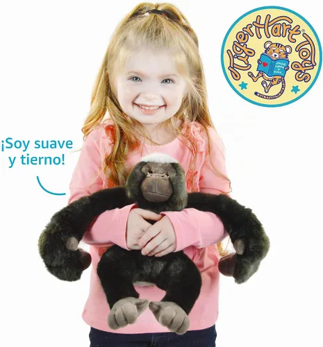 Vista 4 de TigerHart Geraldo The Gorilla - Mono de peluche de 14 pulgadas (con brazos colgantes extendidos)
