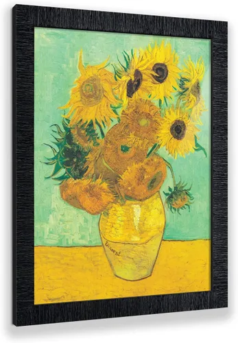 Vista 42 de Vincent Van Gogh - Arte de pared enmarcado con diseño de flores de almendra, maravilloso para exhibir en la cocina, el baño o la decoración