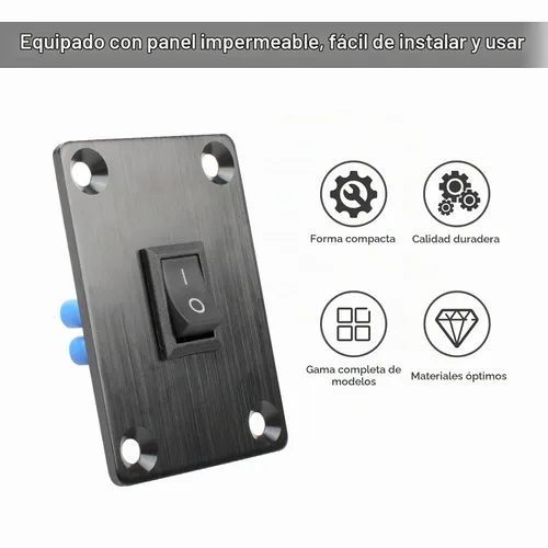 Vista 2 de 1 pieza Interruptor basculante negro KCD1 para barco, interruptor de panel SPST de 2 posiciones y 2 pines, 6A 250V CA 10A 125V CA, con 4 piezas