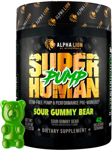 Vista 11 de ALPHA LION Superhuman Pump Polvo para antes de ejercitarse, suplemento preentrenamiento nootrópico libre de cafeína y estimulantes, potenciador