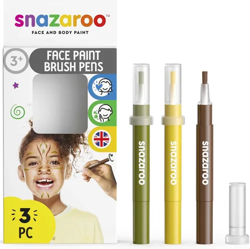 Vista 13 de Snazaroo Juego de 5 pinceles de pintura facial, aventura