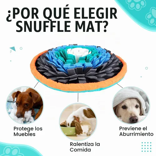 Vista 2 de Alfombrilla de olfateo para perros de 20 pulgadas, juguetes interactivos de rompecabezas para perros para enriquecimiento, tapete grande de 20