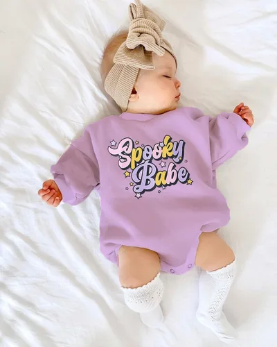Vista 2 de Ropa de Halloween para bebé niña, sudadera con estampado de calabaza, mameluco de burbujas, lindo traje de Acción de Gracias de otoño