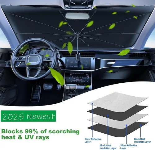 Vista 9 de Parasol plegable para parabrisas de auto para ventana delantera Sombrilla para parabrisas de auto Visor solar para parabrisas 2025 Accesorios