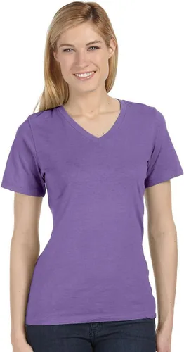 Vista 11 de Camiseta cuello en V relajada de BELLA + CANVAS Asfalto