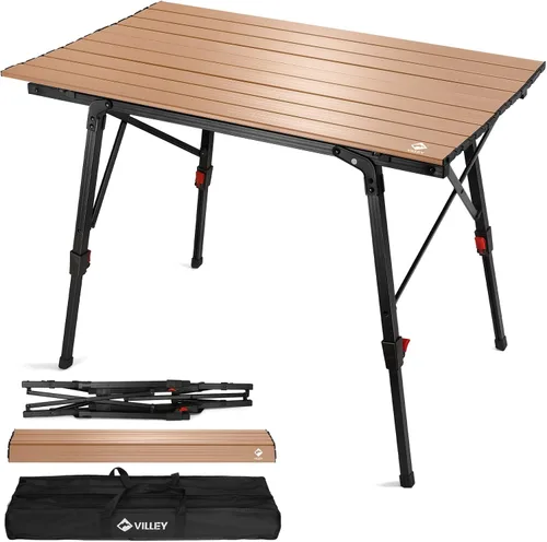 Vista 2 de VILLEY Mesa de camping portátil + silla plegable de directores