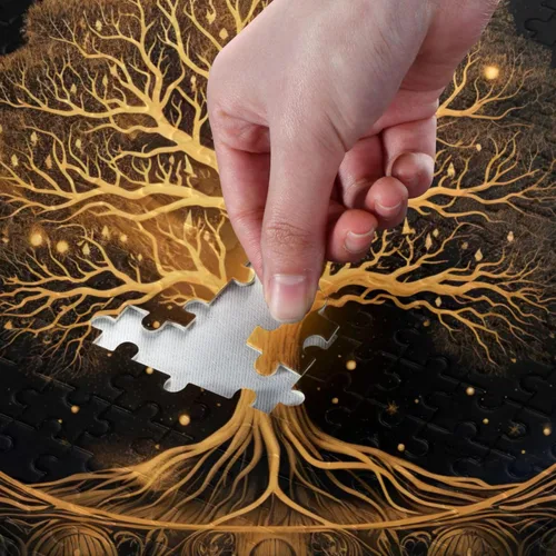 Vista 4 de Life of Tree - Rompecabezas de 500 piezas para adultos, rompecabezas educativos de aprendizaje, juguetes familiares difíciles y desafiantes