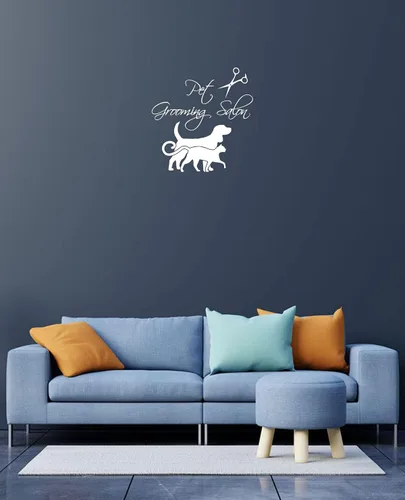 Vista 8 de Wall Decals Dog Cat Accessories Vinyl Decal Pet Grooming Salon Sticker Pet Shop Puppy Pets Animals Home Art Kids Nursery Decor Interior Design KT171