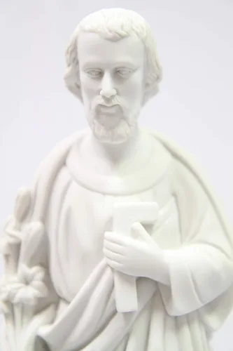 Vista 3 de Estatua religiosa católica de San José de San José, escultura religiosa de 16 pulgadas, colección Vittoria hecha en Italia
