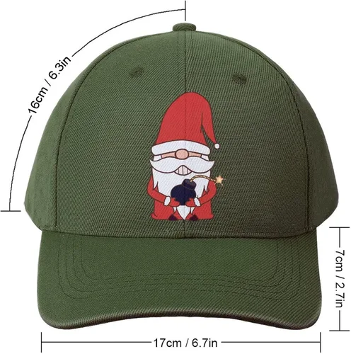 Vista 2 de VEASPAEX Santa Claus The Bomb Pattern Unisex Gorra de béisbol ajustable para adultos, talla única