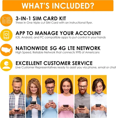 Vista 4 de SpeedTalk Mobile $35 Kit de tarjeta SIM para teléfono inteligente precargado Llamada ilimitada de minutos y texto SMS + 10 GB de 5G/4G LTE luego