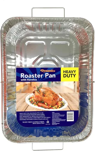Vista 11 de Dynamic Sartén de aluminio resistente (paquete de 24) bandeja de 17.98 x 13.23 x 2.83 pulgadas, para asar, tamaño compacto, apto para horno