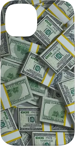 Vista 4 de Pile Money Finance Currency 100 Dollar Stacks Bill s Success Case para iPhone 17