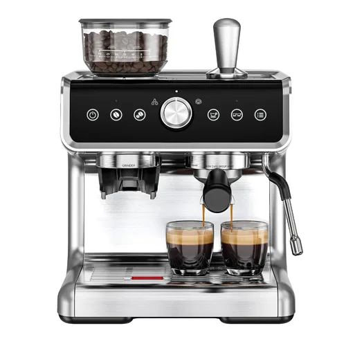 Vista 10 de EUHOMY Máquina de Espresso con Molinillo, Cafetera de 20 Bares con Varilla de Vapor para Espumar Leche, Máquinas de Café Espresso Profesionales