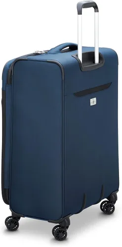 Vista 7 de DELSEY Paris Sky Max 2.0 Softside - Maleta expandible con ruedas giratorias, Azul, Sky Max 2.0 Softside - Equipaje expandible con ruedas giratorias