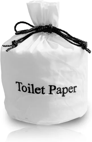 Vista 14 de Funda para rollo de papel higiénico – 9 x 5.5 pulgadas reutilizable de algodón con cierre de cordón, bolsa decorativa de papel higiénico de baño
