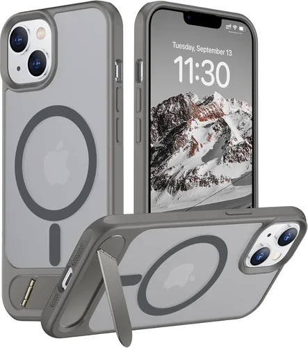 Vista 9 de Funda para iPhone 11 con compatibilidad magnética, [Soporte invisible incorporado][Compatible con MagSafe]