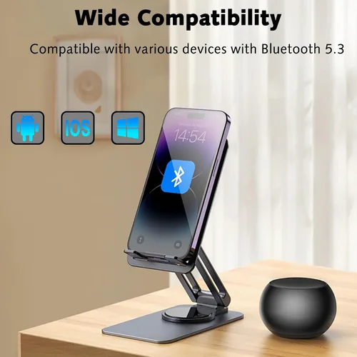 Vista 6 de Altavoz Bluetooth portátil mini, pequeño altavoz inalámbrico Bluetooth 5.3 con sonido estéreo, graves profundos, emparejamiento TWS, impermeable