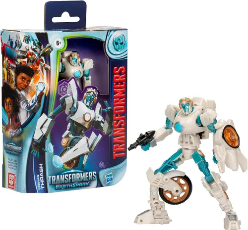Vista 3 de Transformers EarthSpark Deluxe Class Terran Thrash - Figura de acción de robot de 5 pulgadas, se convierte en 22 pasos, juguetes interactivos