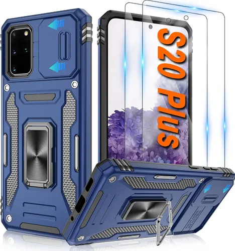 Vista 42 de Atump Funda para Motorola Moto G Play 2024 (4G) con [paquete de 2] protector de pantalla HD y cubierta para cámara deslizante, soporte de anillo