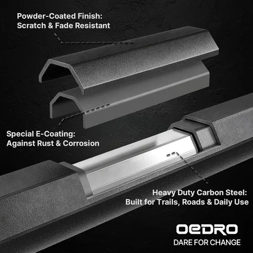 Vista 3 de OEDRO Estribos aptos para Chevy Colorado 15-26 y GMC Canyon Crew Cab