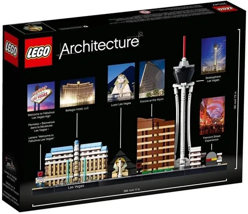 Vista 2 de LEGO Architecture Skyline Collection Las Vegas Kit de construcción 21047 (487 piezas)