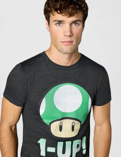 Vista 4 de Nintendo Camiseta Mario 1-up Mushroom para hombre
