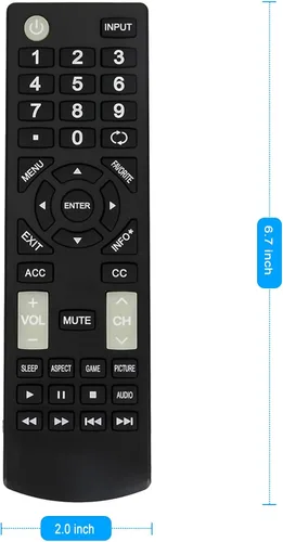 Vista 5 de Control remoto de repuesto aplicable para Insignia TV NS-32D220NA20 NS-43D420NA20 NS-55D420NA20 NS-39D310NA19 NS-19D310NA19 NS-24D310NA19