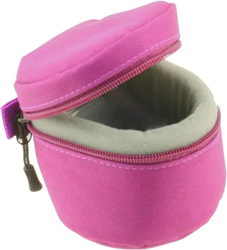 Vista 3 de Navitech Purple Water Resistant Camera Lens Protective Case Pouch - Compatible With Samyang AF 35mm F1.8 Lens